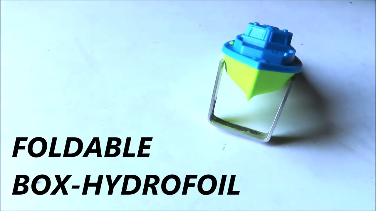 FIRST EVER! Speed boat over foldable hydrofoil tipless box-wing avoided tip vortices  PATENT PENDING