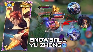 THE SNOWBALL YU ZHONG IS UNSTOPPABLE IN RANKED GAME | MOBILE LEGENDS GAMEPLAY