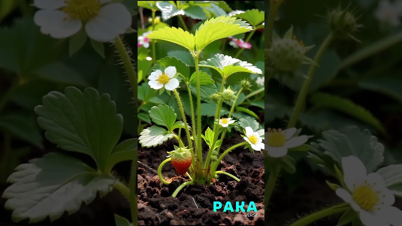 From plant to juicy strawberries in 5 seconds! 🍓🌱  #tropical  #ai  #nature #strawberry #usa #india