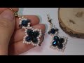 How to make earrings with crystal beads * Easy beaded tutorial * Как сделать серьги из бусин *