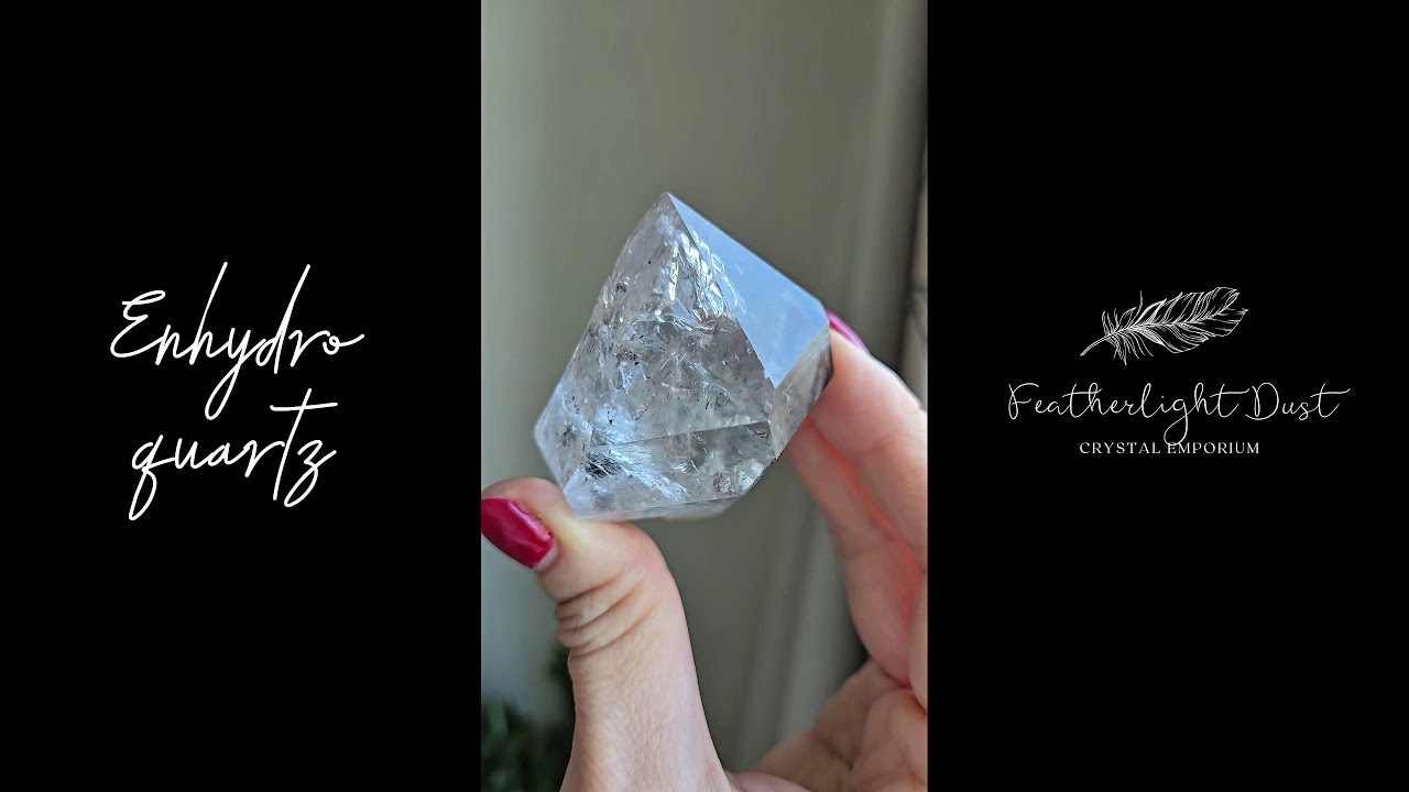 Enhydro quartz with giant moving water bubble - EN59