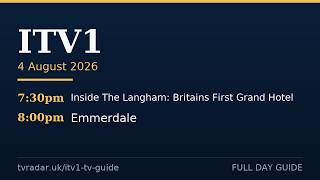 ITV Program Guide Tuesday 4 August 2026 ITV TV Guide Full Day Listings