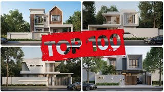 TOP 100 FRONT ELEVATION DESIGNS FOR DUPLEX HOUSE | 3D ELEVATION | MDF Architecture