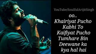 Hind new song 2020 arijit singh khairiyat sad version