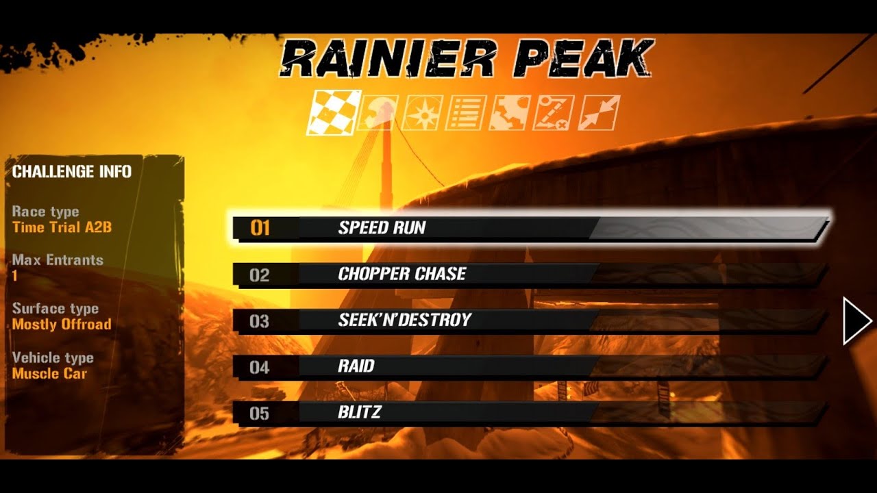 Game Speed Rainer FUEL playthrough - Rainier peak's
