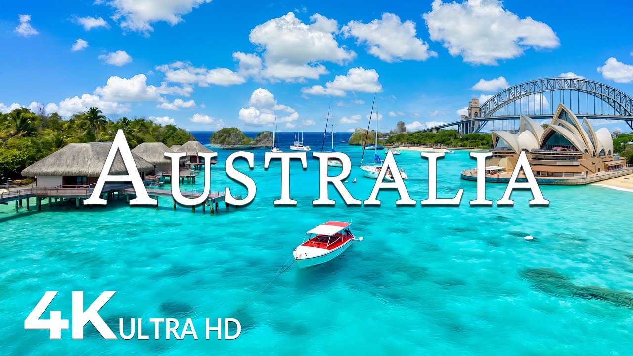 FLYING OVER AUSTRALIA (4K UHD) – Soothing Music Along With Beautiful Nature Video - 4K Video ULTRAHD