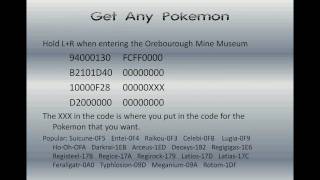 Pokemon Platinum AR Codes (US)