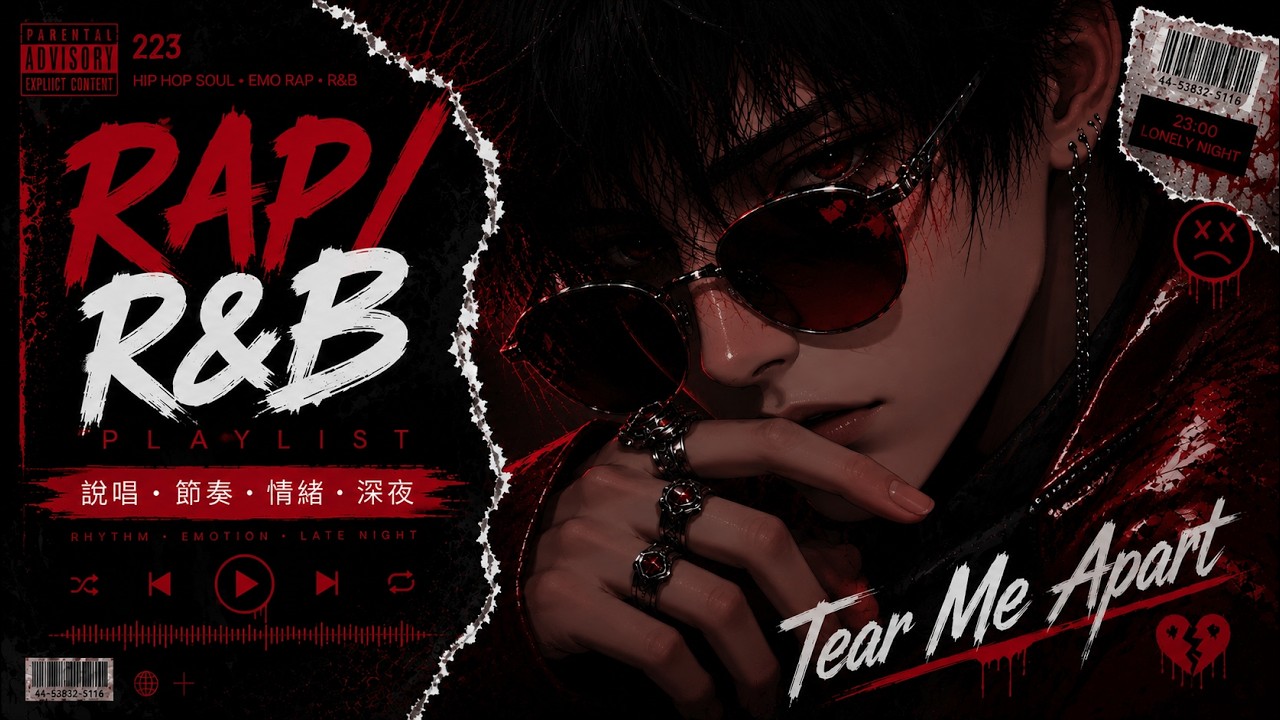越聽越上頭 RAP / R&B 歌單 🩸｜Sad Boy Playlist｜10首 旋律說唱 × 情緒饒舌 Emo Rap BGM｜最怕 Rapper 唱情歌
