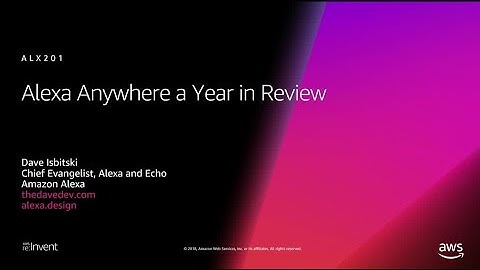 AWS re:Invent 2018: Alexa Everywhere: A Year in Review (ALX201-R1)