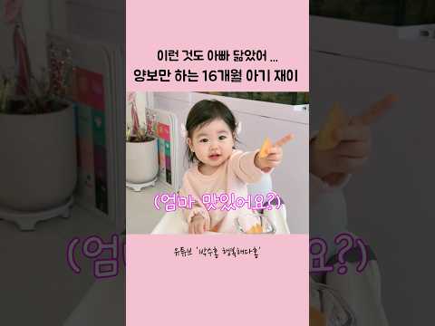 재이는 행동도 아빠 박수홍이랑 똑같아요.. 뭔가 짠한 마음이 들어요 #재이 #16개월아기 #박수홍 #행복해다홍
