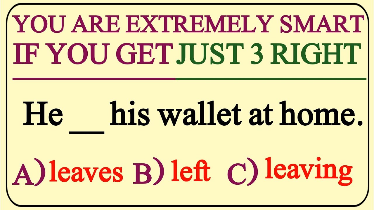YOU ARE EXTREMELY SMART IF YOU GET JUST 3 RIGHT 