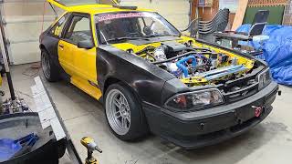 Fox Body engine install.   Getting ready for shake down