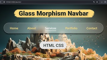 Create a Glass Morphism Navbar🔮 | Step-by-Step UI Design Tutorial (HTML/CSS) | mzcode01 #coding #css