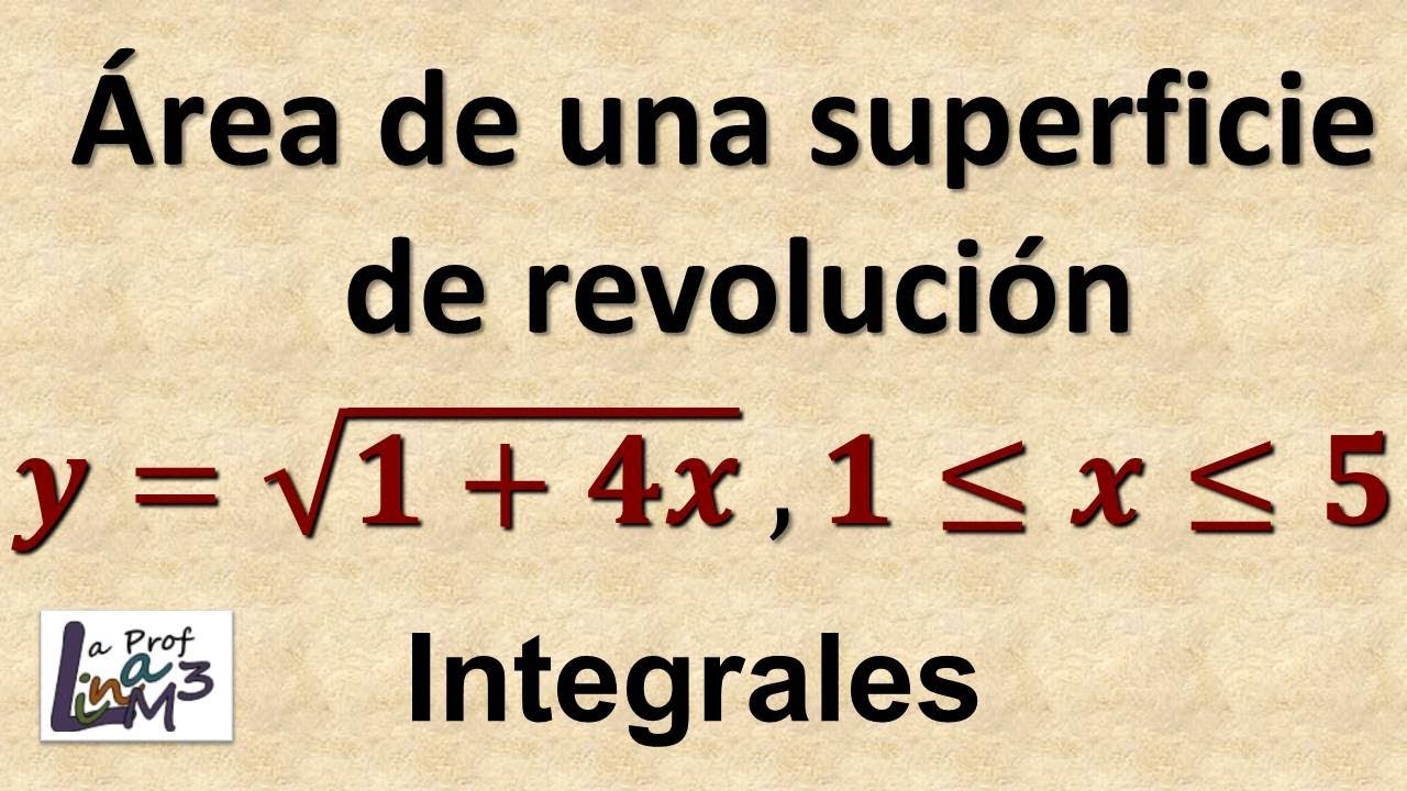 Área superficial de un sólido de revolución | La Prof Lina M3 - YouTube