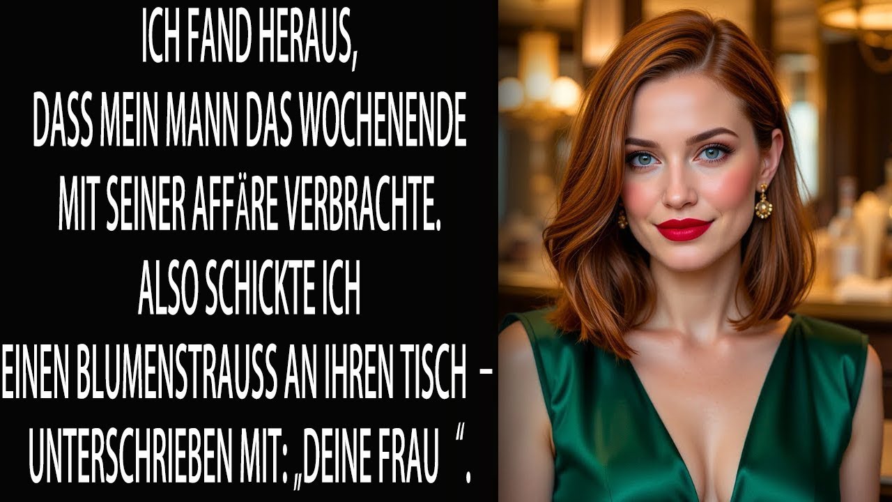 Ich wusste, wo sie essen – also schickte ich Blumen an ihren Tisch, unterschrieben „Deine Frau“.