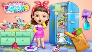 Messy Dollhouse Kitchen Cleaning 🎉 Sweet Baby Girl Cleanup 5 💙 | TutoTOONS screenshot 1