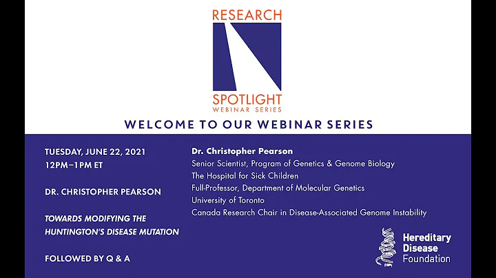 HDF Research Spotlight Webinar: Toward Modifying t...