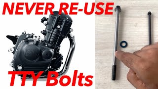 MOST IMPORTANT ONE TIME USE BOLT IN AN ENGINE -TTY ENGINE HEAD BOLTS 