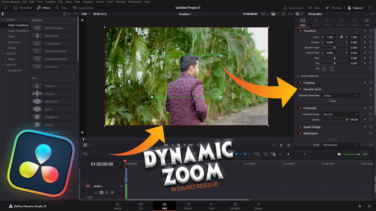 How To Use DYNAMIC ZOOM In Davinci Resolve - YouTube