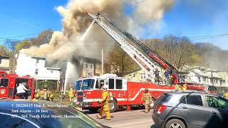 20220415 2nd alarm 559 565 North 1st Street Shamokin, Pa