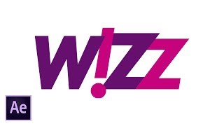 Анимация логотипа WizzAir в After Effects.