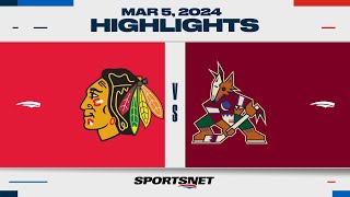 NHL Highlights: Blackhawks vs. Coyotes - March 5, 2024