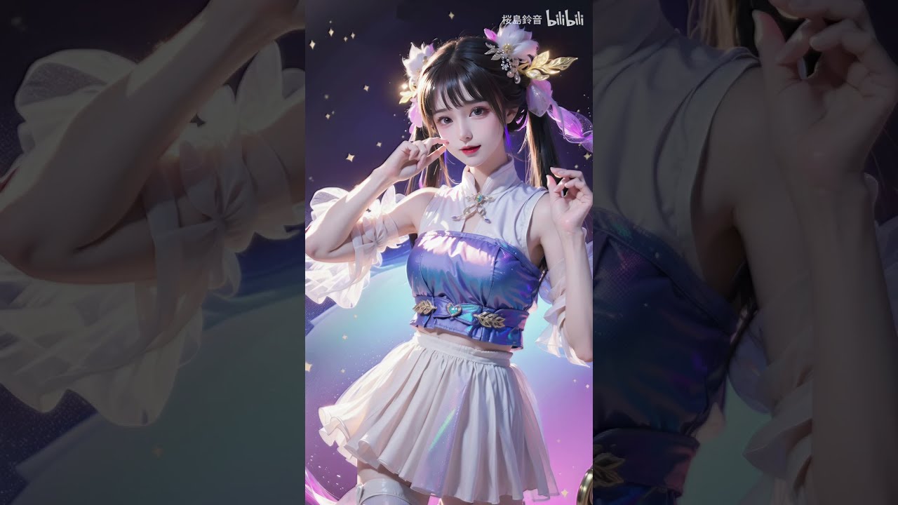 【AI Painting】Look at my skirt will glow~