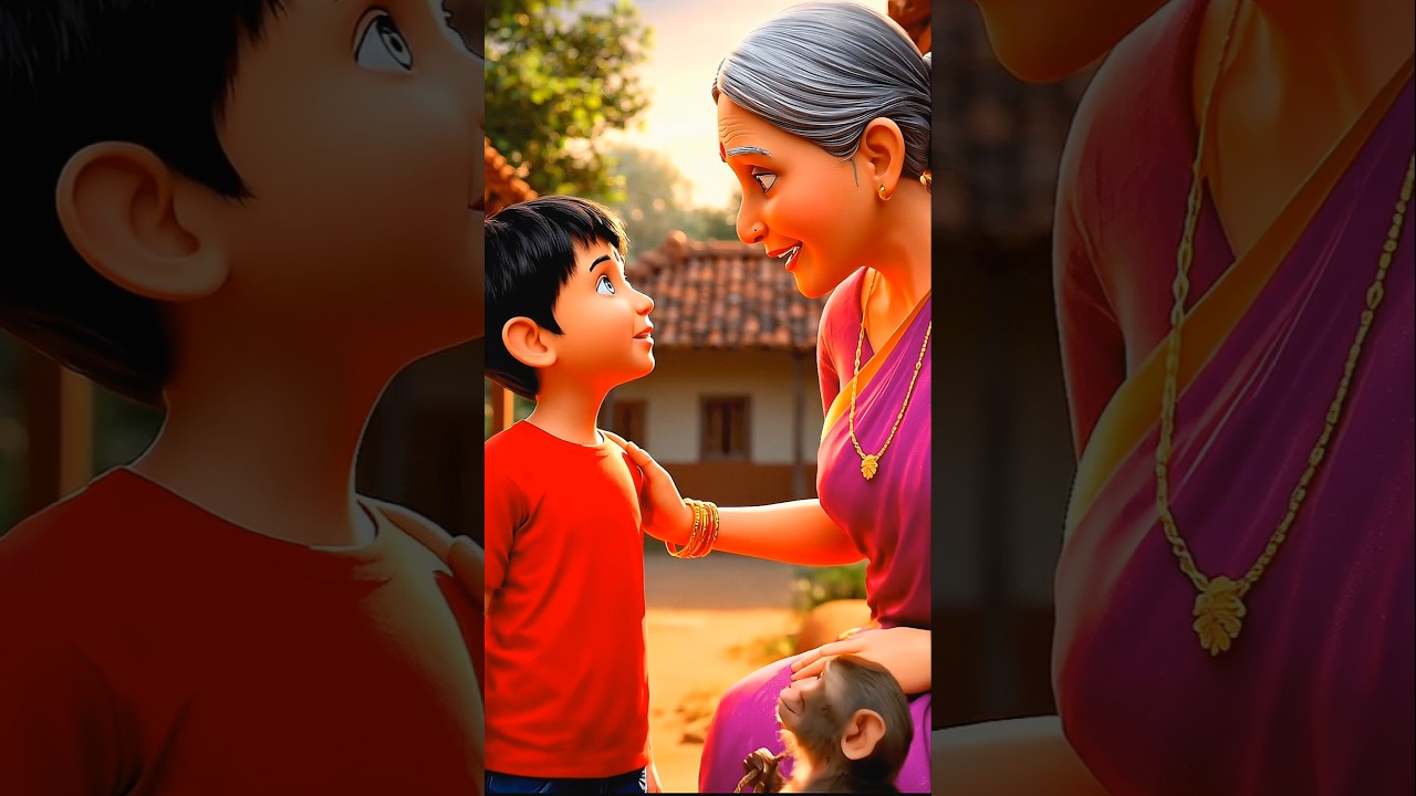 A Village Boy, His Mother, and an Unexpected Monkey 🐒❤️