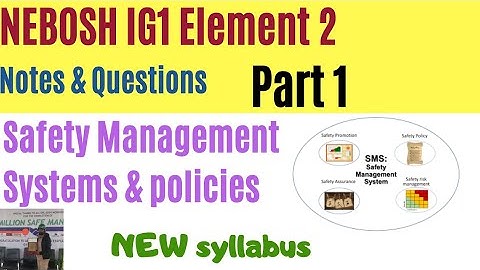 Nebosh IG1 element 2 notes - part 1 | Nebosh IGC 1 New Syllabus | Safety Forum | Sms & policy
