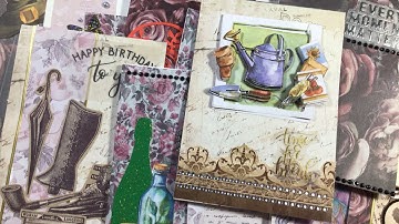 How Many Cards Can I Create Using A Vitage Floral Paper Pad And My Bit Box