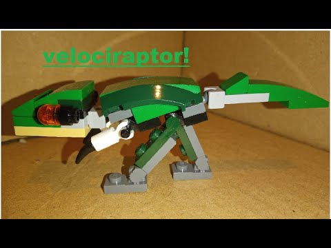 Lego Dinosaurs - Utah-Raptor dinosaur MOC - Lego Creator 31058 alternative  build instruction 