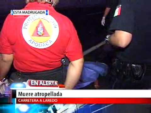 Muere mujer atropellada (woman dies in accident) FUERTES IMAGENES