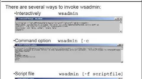 Introduction to wsadmin and scripting
