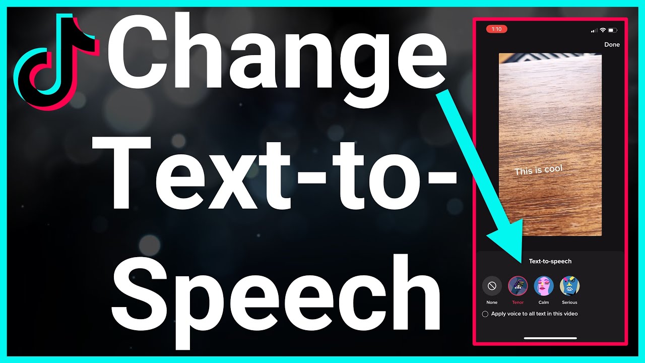 change text to speech language tiktok