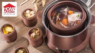 Smart 4.5 Liter 5 in 1 Purple Clay (Zisha) Water-isolated & Direct Stew Slow Cooker
