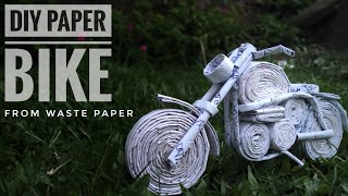 DIY PAPER BIKE FROM WASTE NOTE /HOW TO MAKE  DIY BIKE FROM WASTE PAPER/AYAN MAZID CRAFT