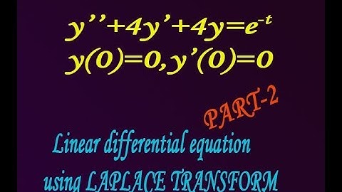 Linear differential equation using Laplace transform example(PART-2) by easy maths easy tricks