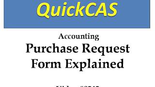 0242 Accounting Purchase Request Form Explained