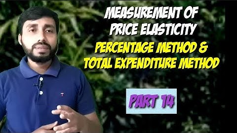 MEASUREMENT OF ELASTICITY OF DEMAND||PROPORTIONAL METHOD||TOTAL EXPENDITURE METHOD||PART 15