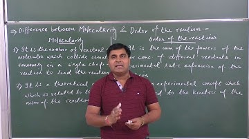 CH-XII-2-04 Diff. bet. molecularity and order of reaction,   Pradeep Kshetrapal channel