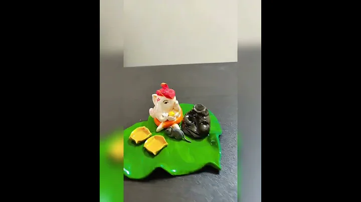 Handmade clay Ganeshji idol with dhoop holder