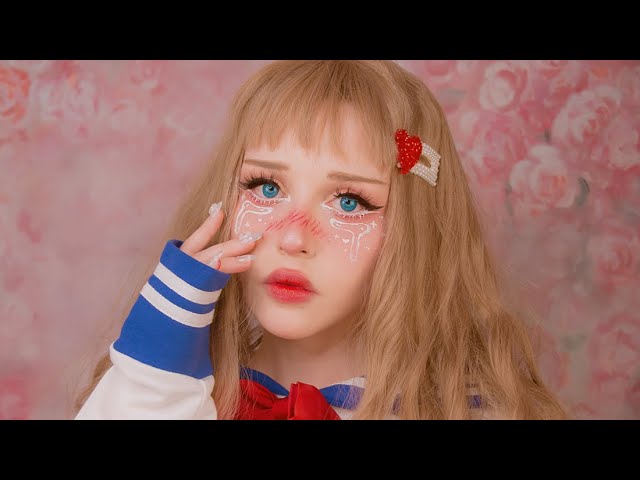 anime tears • makeup tutorial • douxfairy inspired