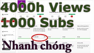 Hướng dẫn từng bước để có 4000 giờ xem và 1000 lượt đăng ký kênhh youtube nhanh nhất | CruizeTV