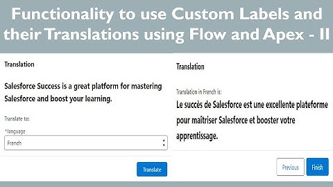 Functionality to use Custom Labels and their Translations using Flow and Apex - II