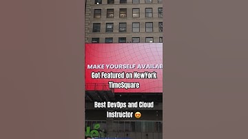 Got Featured on Newyork TimeSquare | Best DevOps Instructor 😍 #abhishekveeramalla #devopsonline