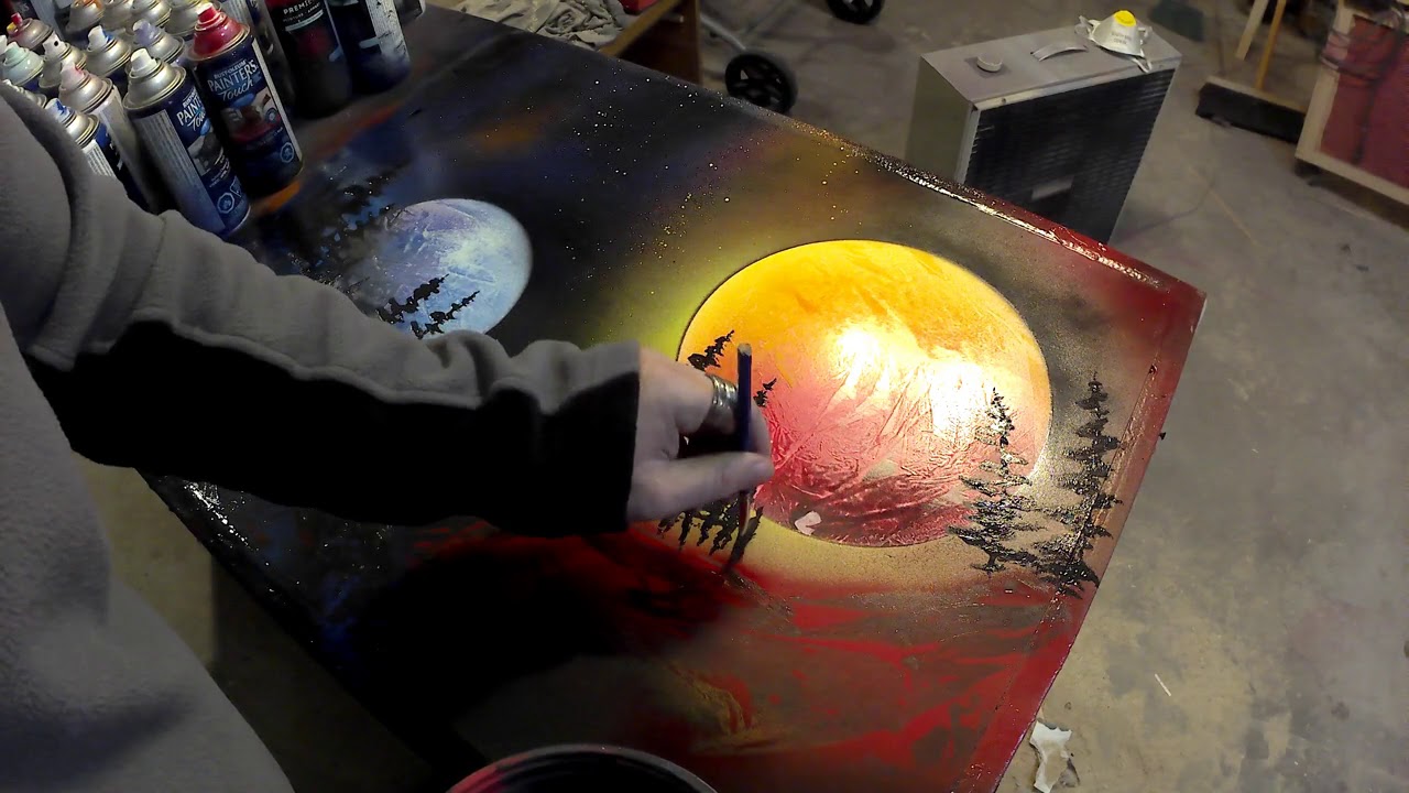 Spray Painting Fire and Ice YouTube