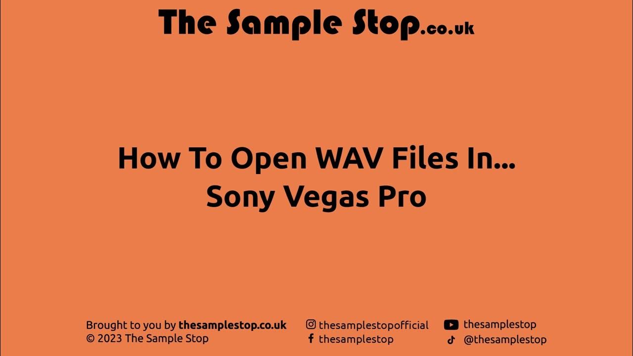 how-to-open-wav-files-in-sony-vegas-pro-youtube