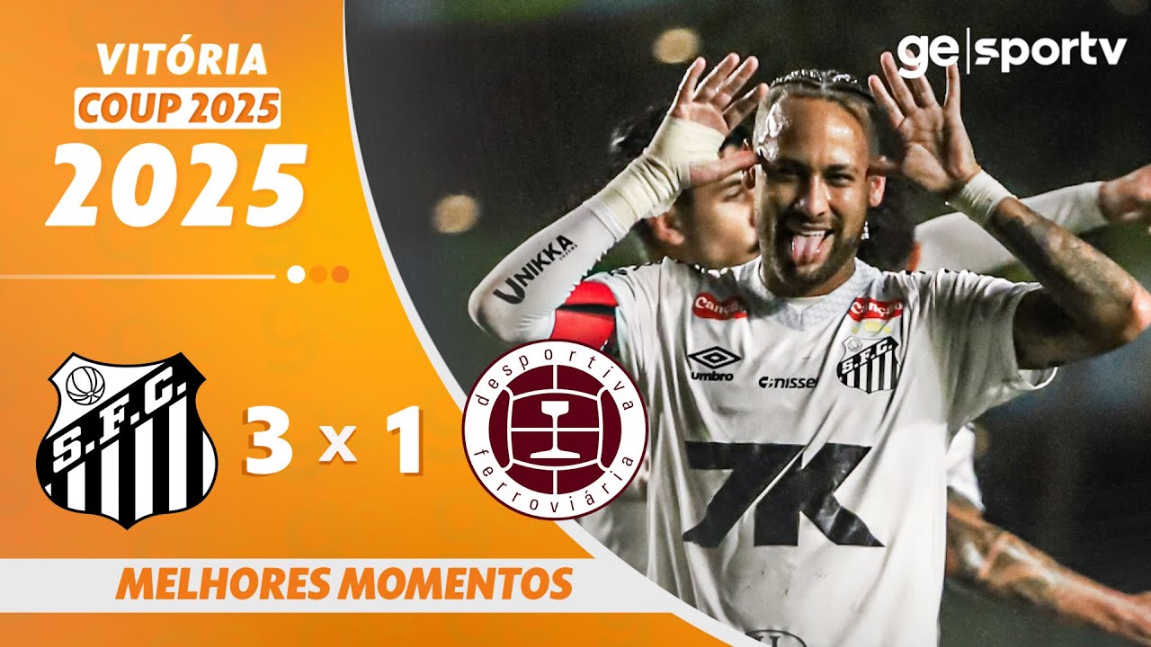 SANTOS 3 X 1 DESPORTIVA-ES | MELHORES MOMENTOS | VITÓRIA CUP | ge.globo