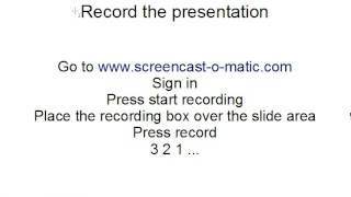 creating a narrated slideshow