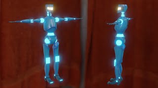 Blender And Substance 3D Painter Texturing Timelapse-  Humanoid Robot